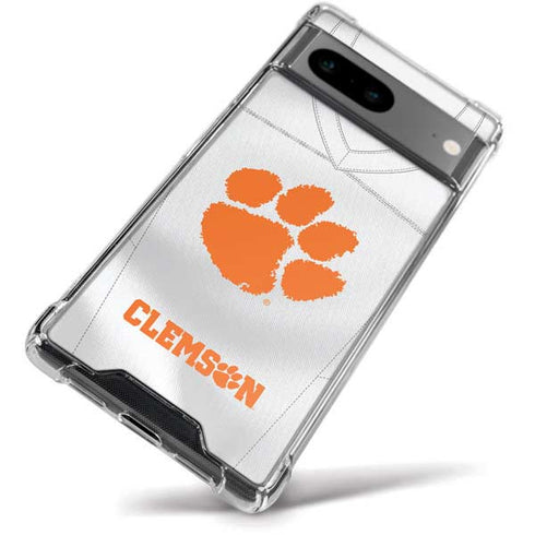 Clemson University White Jersey Google Pixel 8 Clear Case
